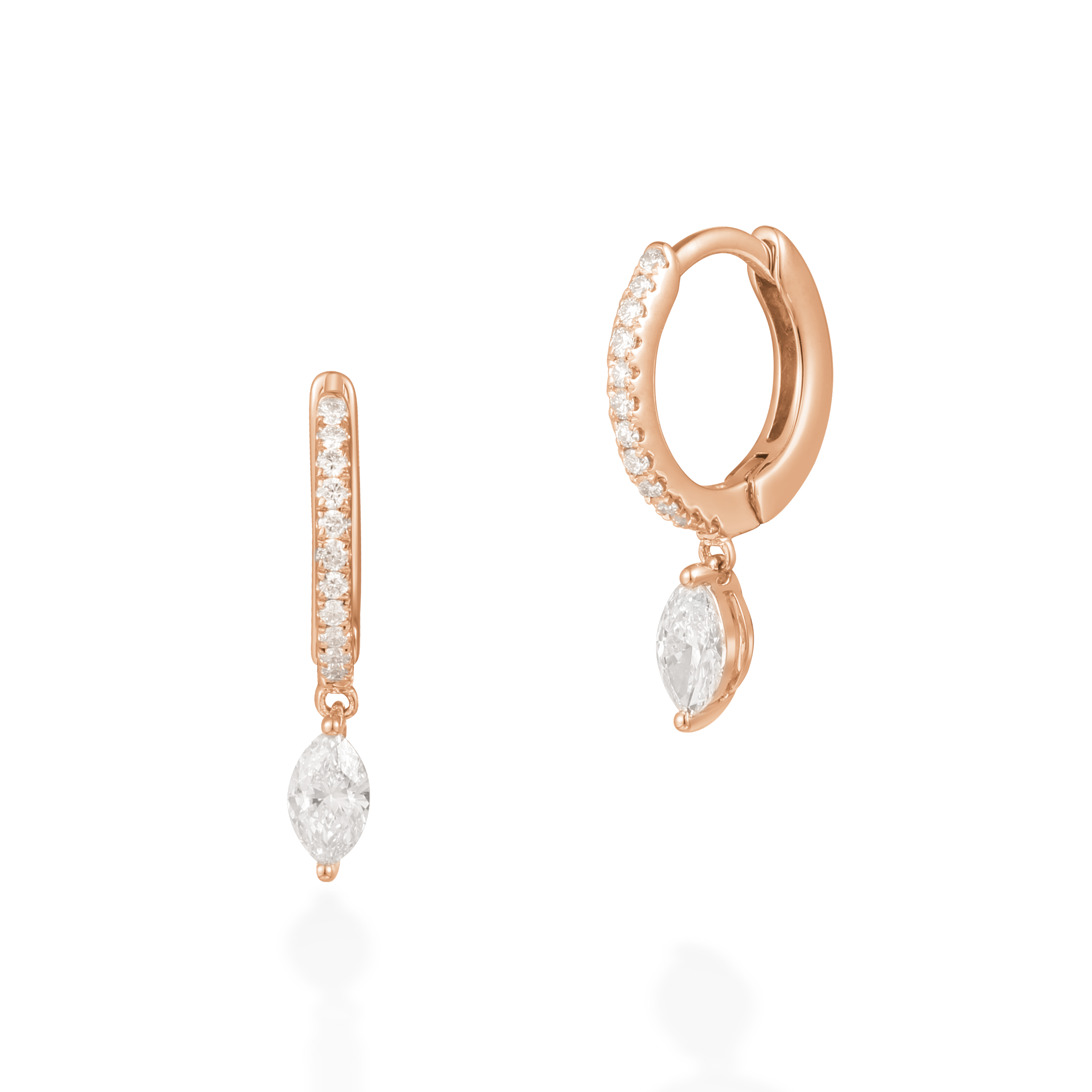 Blink drop marquise diamond earrings